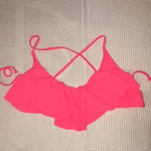 Neon Pink Bikini Top - Size M
